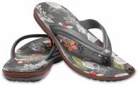 Crocband™ Botanical Print Flip Slate Grey / White