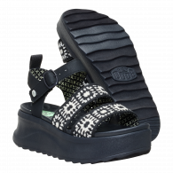 Delray Buckle Cottage Crochet  Black / White