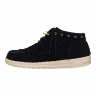 Wendy Mid Fringe Cowgirl Suede Black